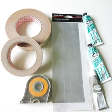 Model Making Lot Squadron Green Putty, Permacel Double Tape, Testors Krome Foil