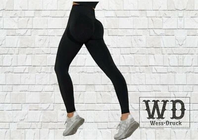 Damen Push Up Leggins Laufhosen Sport Gym Leggings Yoga Hose Fitness Stretch Neu - Bild 1 von 4