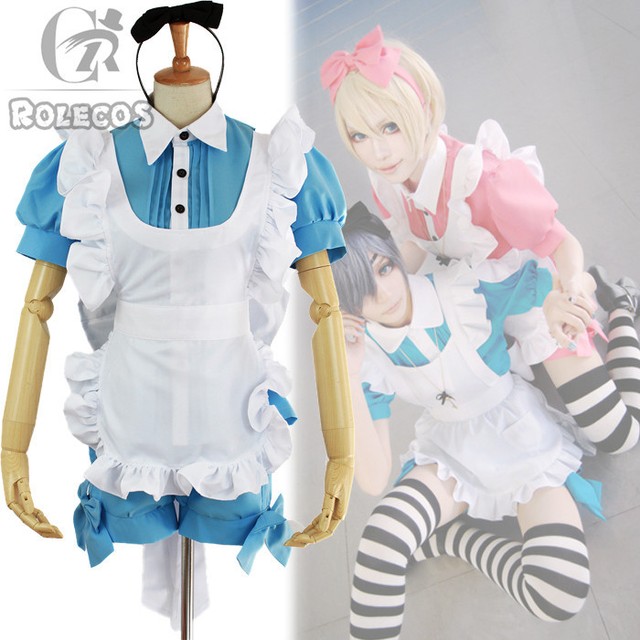 Black Butler Ciel Alois Trancy Alice In Wonderland Cosplay Costume