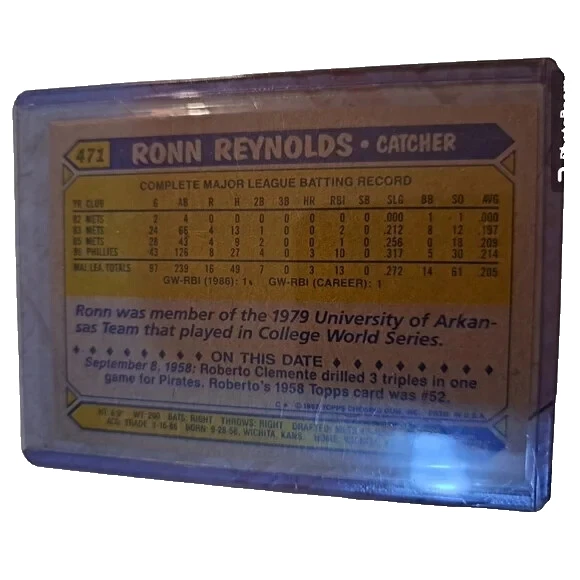 1987 Topps - Ronn Reynolds #471 #Ebay #Baseball #Sports #Card #Shop #Pay - Image 3 of 3