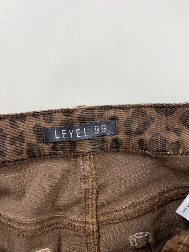 Уровень 99 узкие джинсы женщин 29 леопард гепард брюки низы - Изображение 3 из 4