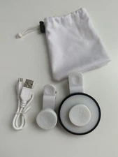 Lens Universal Cell Phone Lens Clip with LED Selfie light and charging cable
