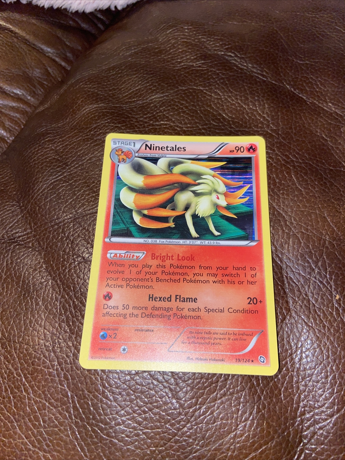 NINETALES 19/124 Dragons Exalted HOLO RARE Pokemon card NM Near Mint