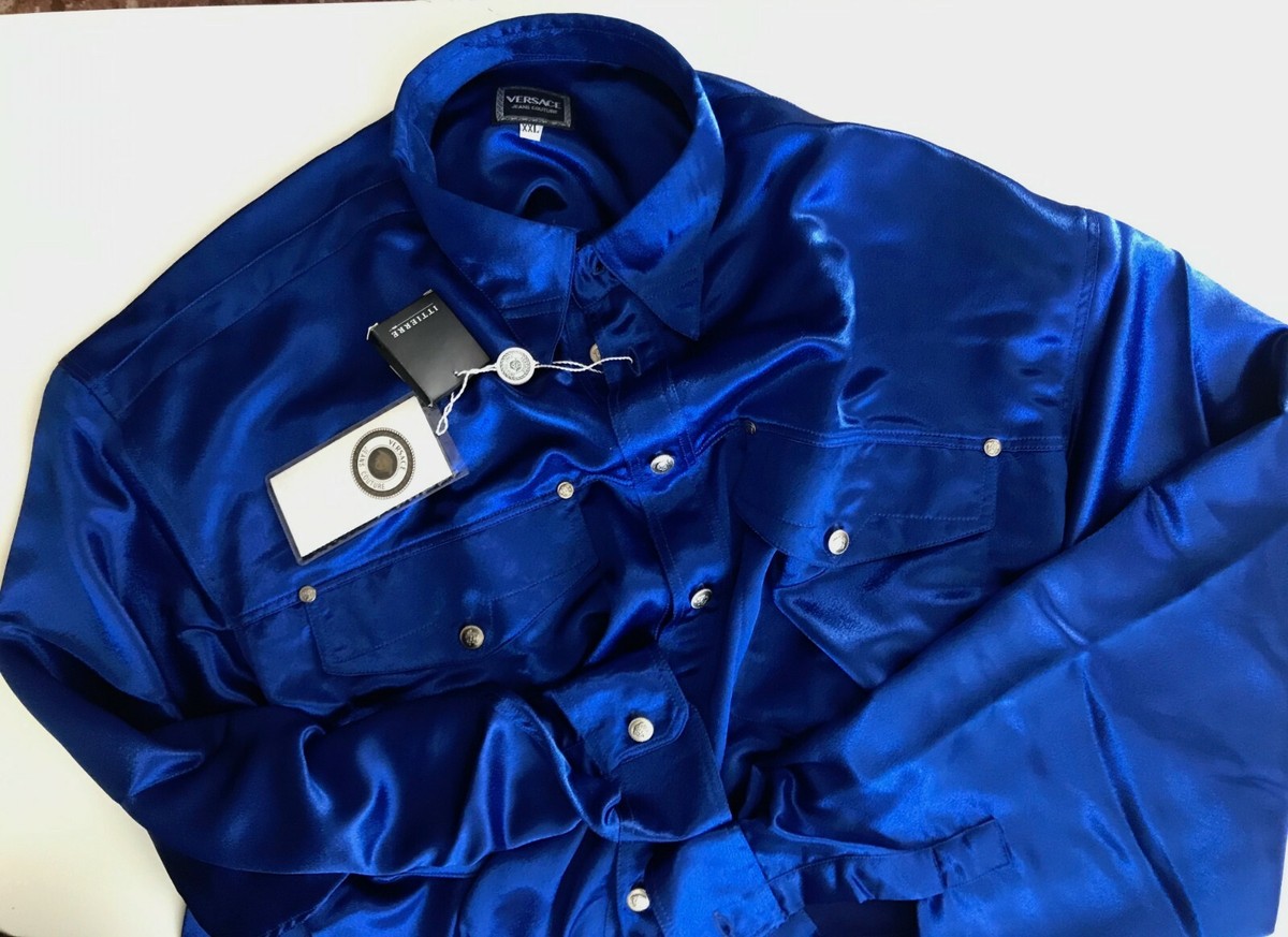 90s GIANNI VERSACE COUTURE カシミア ポロ 長袖 shirt camicia GIANNI VERSACE JEANS COUTURE vintage 90's TG XXL