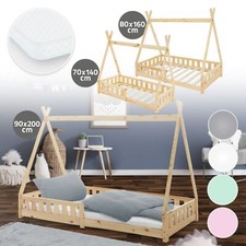 Lettino per bambini Tipi in legno con sponde anticaduta +/- materasso a scelta