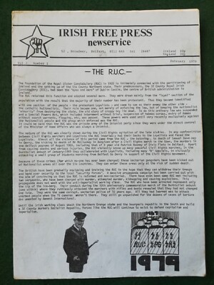 1979 Irish Free Press Service Irish Republican Magazine.