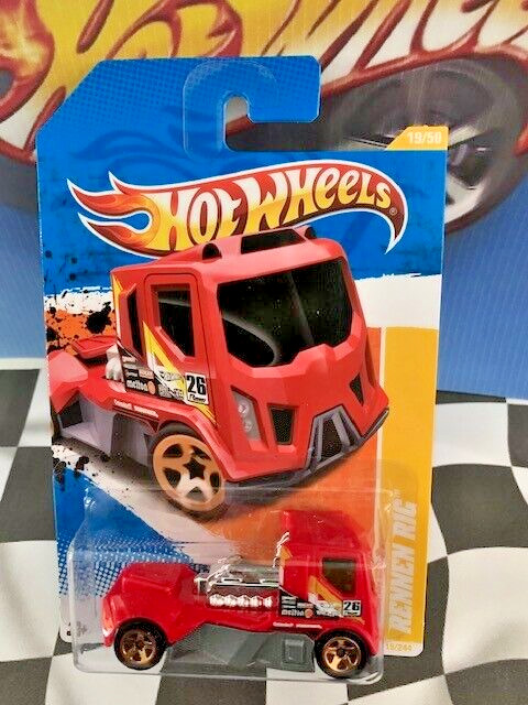 Hot Wheels 2011 New Models 19/50 019 Rennen Rig RED 5SP Truck Racing