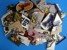 Ceramic Tile 20 pound box broken pieces mosaic Rare College Sports Teams Mix