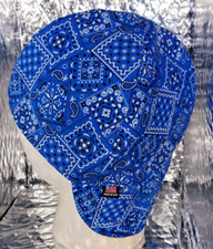 Bandana Royal Blue Custom Made Construction, Welder, Pipe-fitter, Biker Hat