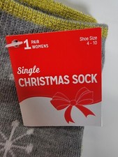 Christmas Holiday Stocking Stuffer 1 Pair of Socks Women's Shoe Size 4-10