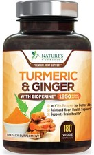 Turmeric Curcumin 1950mg 95 w/ Ginger BioPerine Black Pepper Caps