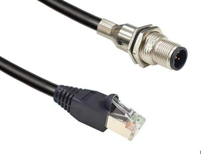 2pc Amphenol Ltw MSAS-05PMMJ-SF8AA5 Sensor Cable, A Coded, M12 Plug, Rj45 P