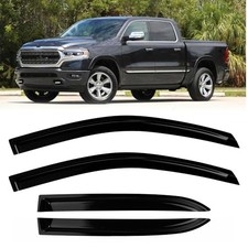 Window Rain Guards Compatible 2019-2025 Dodge Ram 19-23 Dodge Ram 1500 Crew Cab