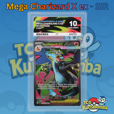 Mega Charizard X Ex 109/094 Pokemon Karte Ace Grade 10 Gem Mint TOP SUBGRADES