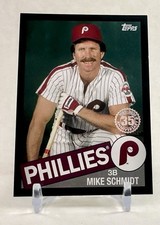 2020 Topps 1985 Baseball 85TB-35 Mike Schmidt Retro Black Border Phillies /299 