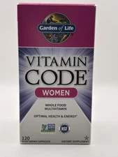 Garden of Life -MULTIVITAMIN CODE WOMEN 120 Capsules  EXP 09/2026