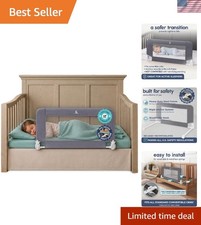 Gray Convertible Crib Bed Rail Guard for Toddlers - Ultimate Safety and Design