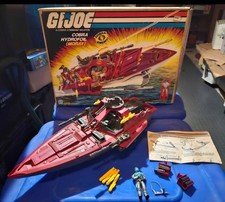 VINTAGE HASBRO GI JOE 1985 COBRA HYDROFOIL  MORAY  with BOX