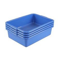 4 PCS Commercial Products Standard Bus Utility Box 13 L Storage Basin Tub Bin