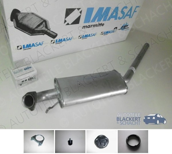 Imasaf MSD Auspuff Mitteltopf für Audi 100+A6+Avant 2.6+2.8+2.5 Tdi 1990-1997-image