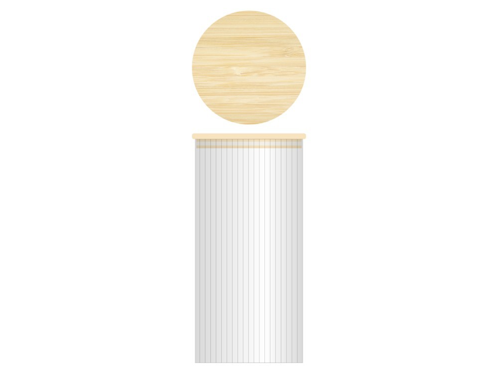 H&H Borosilicate Glass Jar With Bamboo Wood Lid 1.1L
