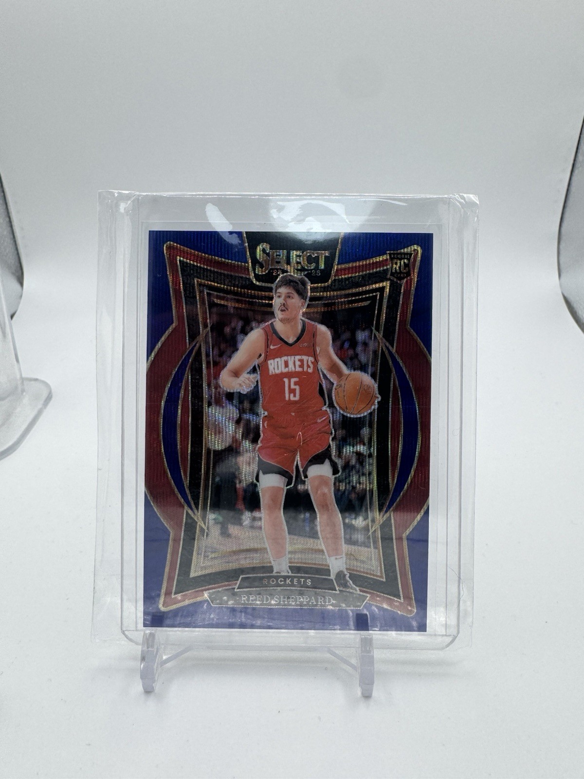 2024-25 Panini Select - Concourse Reed Sheppard #68 Blue Wave /75 Rookie Rockets