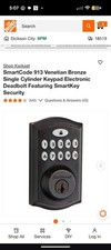 Kwikset SmartCode 913 Keyless Entry Motorized Single Cylinder Deadbolt Bronze