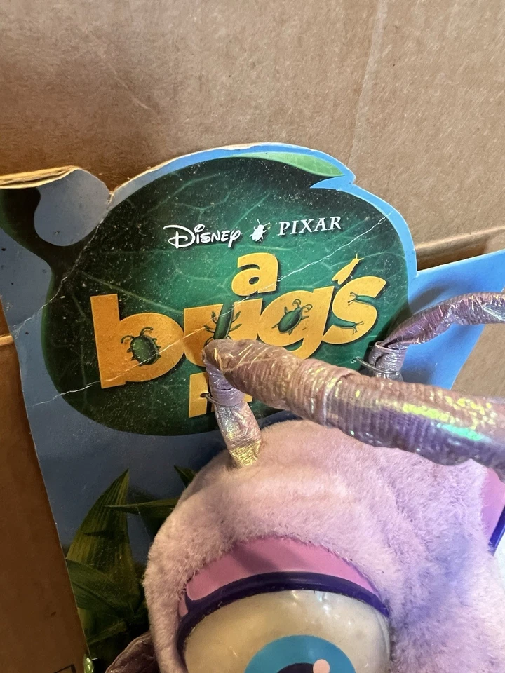 Peluche de colección años 90 Disney Mattel A Bug's Life Talking Princess Dot relleno nuevo en caja Foto 3 de 4