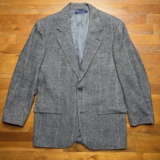 Brooks Brothers 100 Camel Hair Glen Plaid Sport Coat Blazer 40R Made in USA