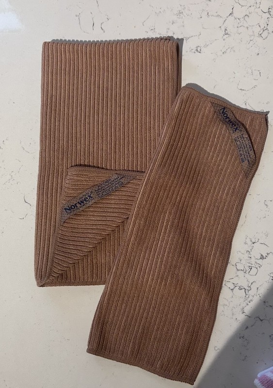Norwex Textured Kitchen Towel & Cloth Set BROWN