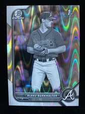 2022 Bowman Chrome Draft BLAKE BURKHALTER 1st Rookie B&W RAYWAVE REFRACTOR RC SP