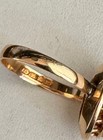 Vintage Finnish Modernist 14k Gold Ring with Hematite — photo 3