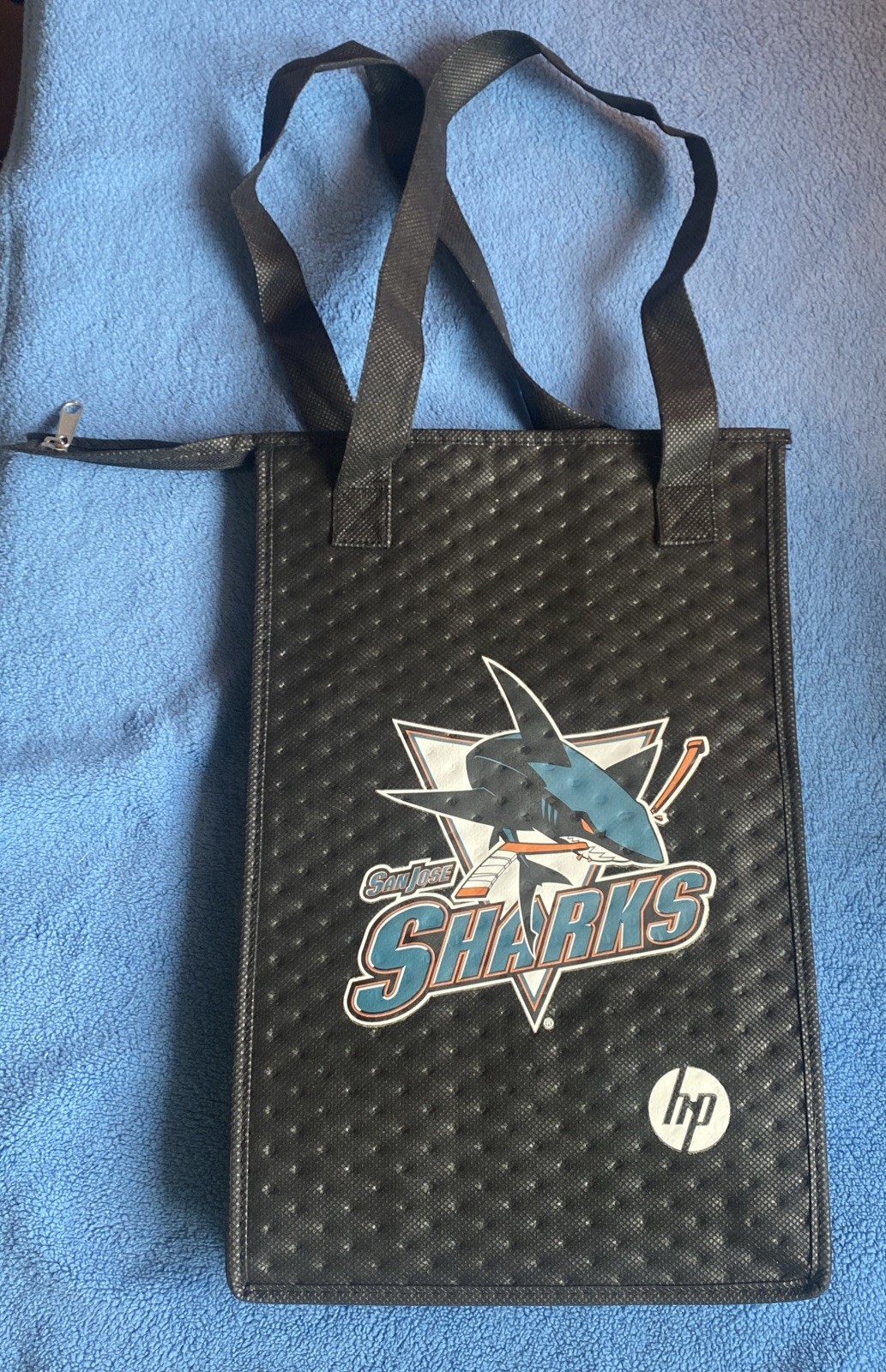 San Jose Sharks Tote Zip Up Thermal Black Bag SGA HP