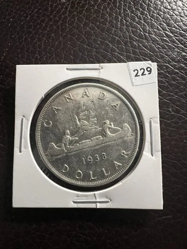 1938 Canada Silver Dollar - Key Date ROTATED ERROR