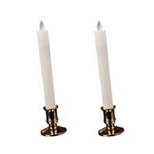 2 Pairs Led Swing Candle Electronic Light Decorative Candlestick Lights White