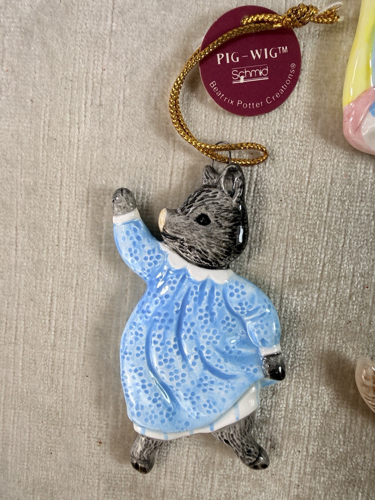 Vintage Schmid Porcelain Beatrix Potter Vintage Ornament Set Lot Of 11 1982-1987