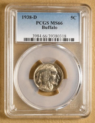 1938 D Buffalo Nickel PCGS MS66