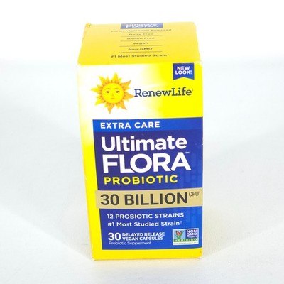 Renew Life Ultimate Flora Probiotic Extra Care 30 Vegan Capsules NEW EXP 03/26