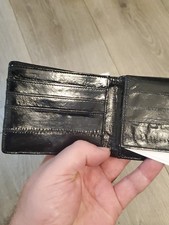 Eel Skin Black Men's Wallet by LeeSands. New In Box Never Used.