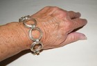 Vintage 925 STERLING SILVER "SILPADA" CIRCLE LINKS BRACELET Toggle Clasp 57g — photo 2