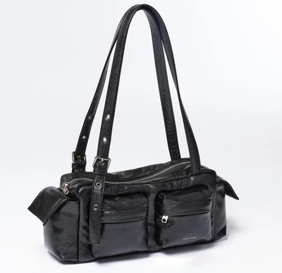 NEW SAMO ONDOH pocket utility bag M goat black Women's Shoulder