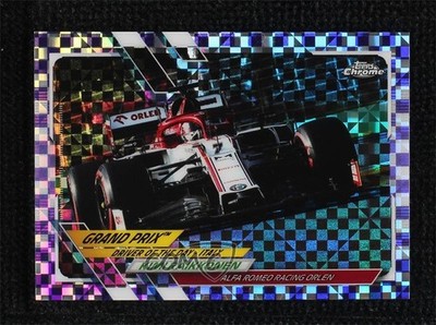 2021 Chrome Formula 1 Purple Checker Flag Refractor 179/199 Kimi Raikkonen 0ky0
