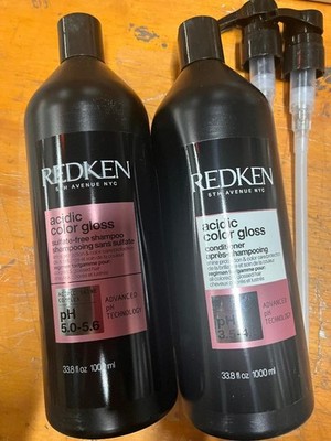 REDKEN Acidic Color Gloss Shampoo / Conditioner /33.8oz DUO W/PUMP