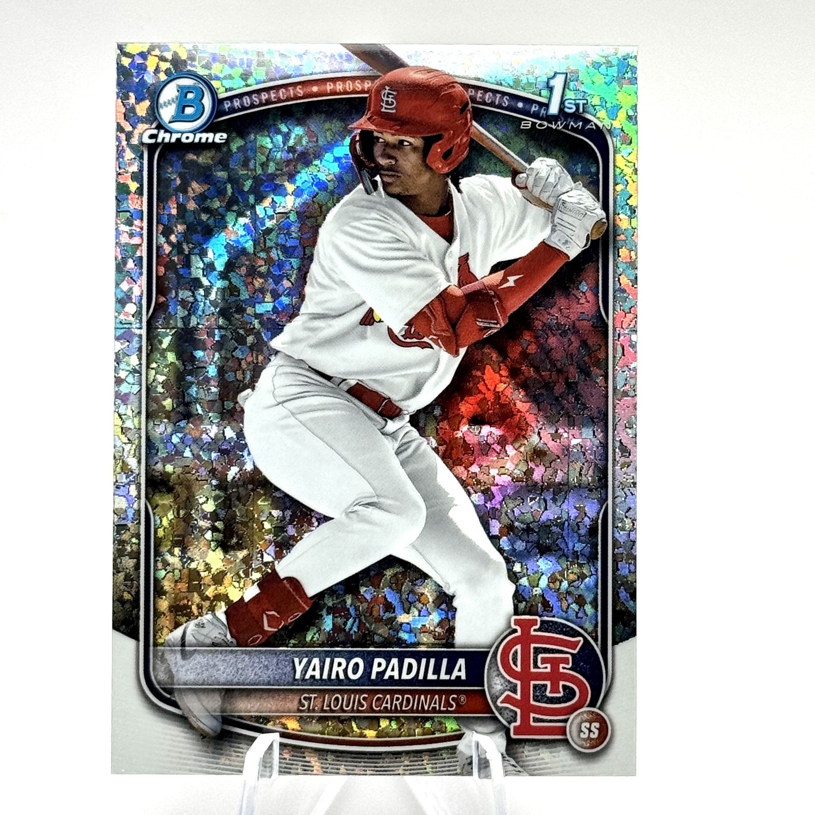 YAIRO PADILLA Rookie 1ST Mini-Diamond Refractor 2025 Bowman Chrome #BCP-236 (RC)