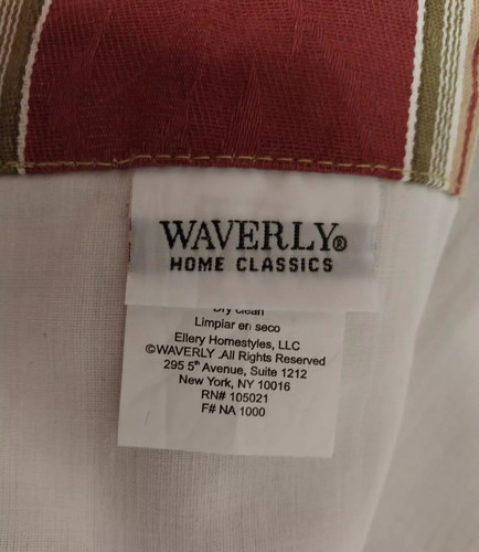 4 cortinas forradas de bolsillo Waverly Home Classics capuleto a rayas antiguas con varilla dorada 84"L - Imagen 8 de 11