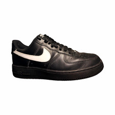 Nike Air Force 1 Men s Low Top Lace-Up Athletic Sneaker Black White Solid