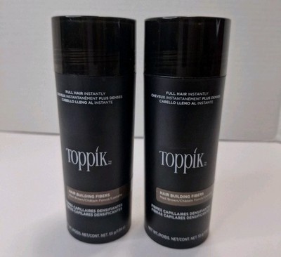  TOPPIK Hair Building Fibers Medium Brown 1.94 oz. GIANT SIZE UNOPENED  2 PACK