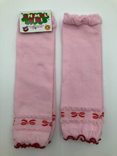 Animal Kids 2 Pair baby /Toddler Girls Pink leg warmers with red bows