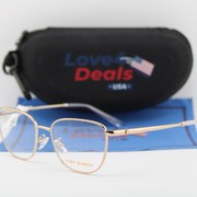 NEW TORY BURCH TY 1093 3358 GOLD CLEAR GUNMETAL AUTHENTIC EYEGLASSES 52-17