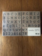 Recollections Rubber Stamp Set 68 pc. Wood Mounted Capitol  Lower Case Letters